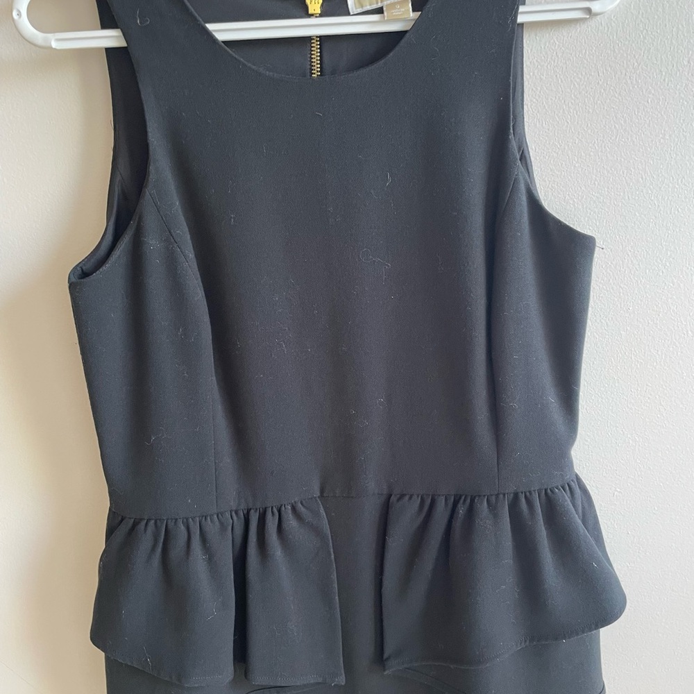 Michael Kors Black Peplum Sheath Mini Dress - Picture 8 of 14